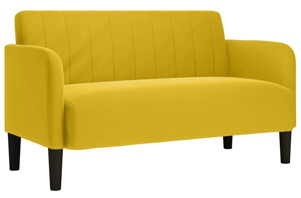 Sárga bársony loveseat kanapé 109 cm