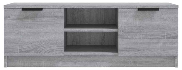 Szürke sonoma színű szerelt fa TV-szekrény 102 x 35 x 36,5 cm