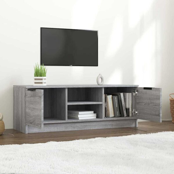 Szürke sonoma színű szerelt fa TV-szekrény 102 x 35 x 36,5 cm