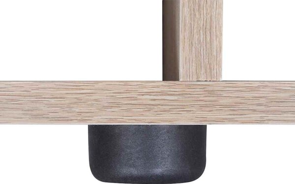 Tölgyszínű lépcsős könyvespolc/vitrines polc 107 cm