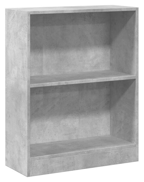 Betonszürke szerelt fa könyvespolc 60 x 24 x 76 cm