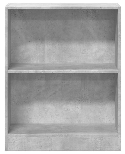 Betonszürke szerelt fa könyvespolc 60 x 24 x 76 cm