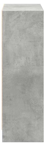Betonszürke szerelt fa könyvespolc 60 x 24 x 76 cm