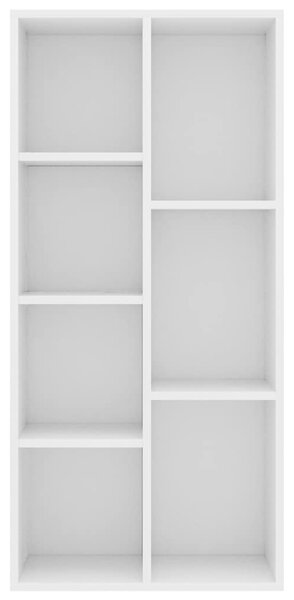 Fehér szerelt fa könyvszekrény 50 x 25 x 106 cm