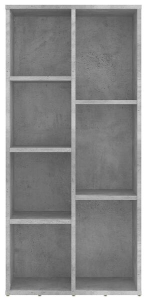Betonszürke szerelt fa könyvszekrény 50 x 25 x 106 cm