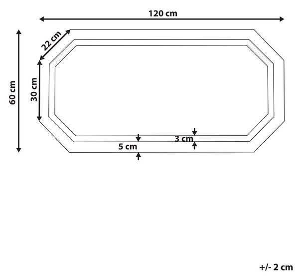LED fürdőszobai tükör LOCMARIAQUER 120 cm 60 cm Ezüst