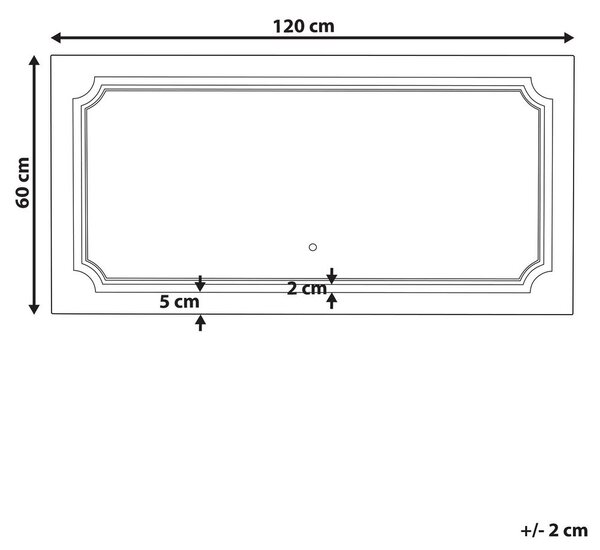 LED fürdőszobai tükör ARROMACHNES 120 cm 60 cm Ezüst