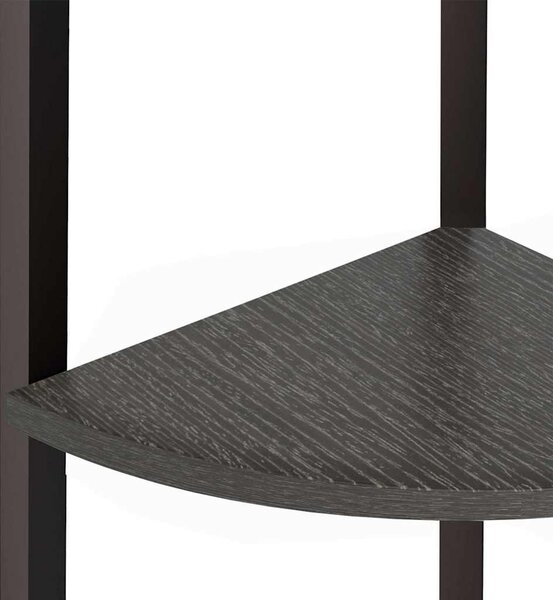 5 szintes fekete sarokpolc 45,5 x 31,5 x 180 cm