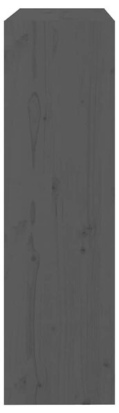 Szürke tömör fenyőfa könyvszekrény/térelválasztó 80x30x103,5 cm