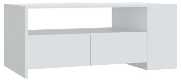 Fehér szerelt fa dohányzóasztal 102 x 55 x 42 cm