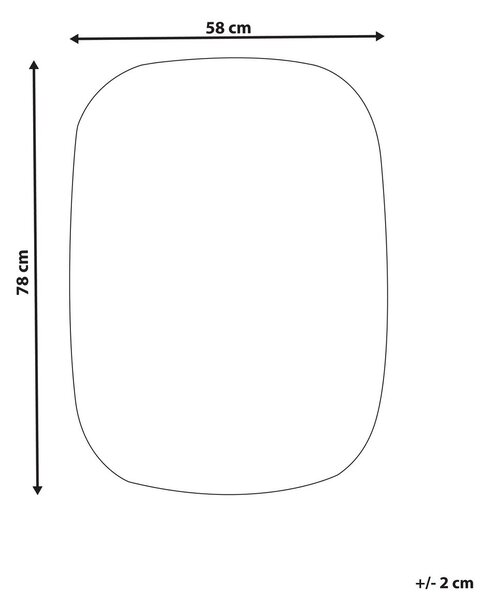 LED fürdőszobai tükör BERGERAC 58 cm 78 cm Ezüst