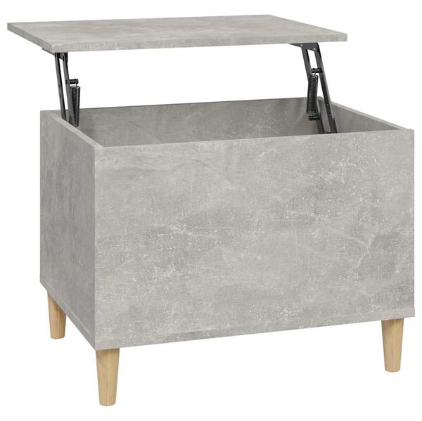 Betonszürke szerelt fa dohányzóasztal 60 x 44,5 x 45 cm