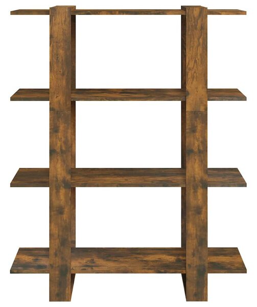Füstös tölgy színű térelválasztó könyvszekrény 100x30x123,5 cm