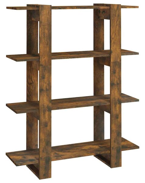 Füstös tölgy színű térelválasztó könyvszekrény 100x30x123,5 cm