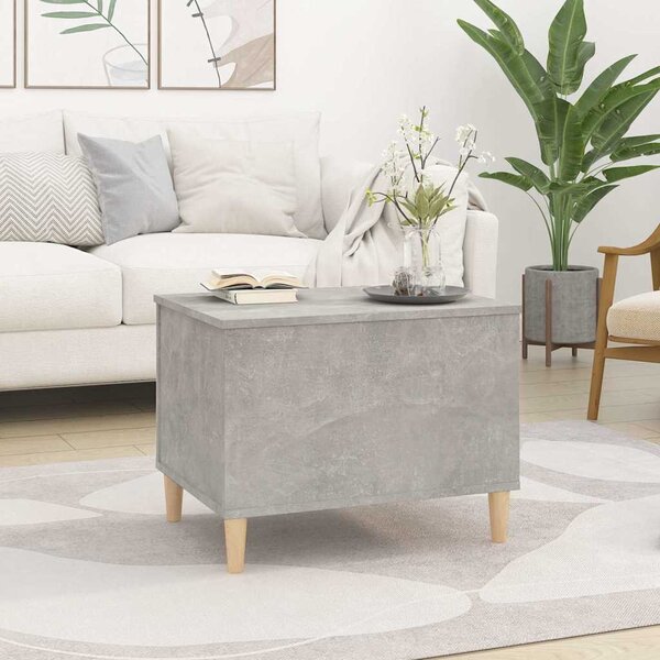 Betonszürke szerelt fa dohányzóasztal 60 x 44,5 x 45 cm