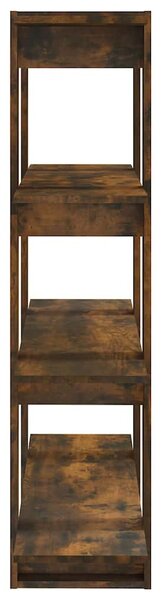 Füstös tölgy színű térelválasztó könyvszekrény 100x30x123,5 cm