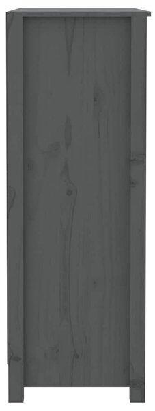 Szürke tömör fenyőfa könyvszekrény 80x35x97 cm