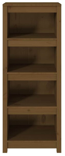 Mézbarna tömör fenyőfa faliszekrény 50x35x125,5 cm
