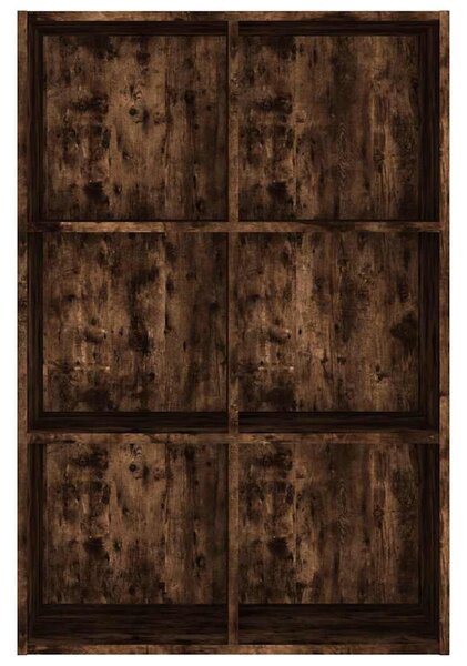 Füstös tölgy színű szerelt fa könyv-/tálalószekrény 66x30x98 cm
