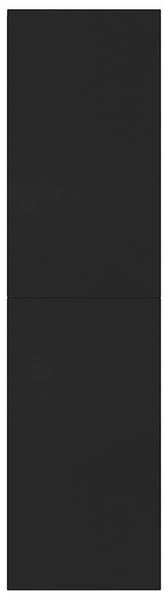 Fekete szerelt fa könyvszekrény/térelválasztó 155 x 24 x 160 cm