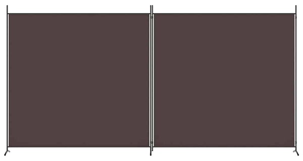 2 paneles barna szövet paraván 348x180 cm