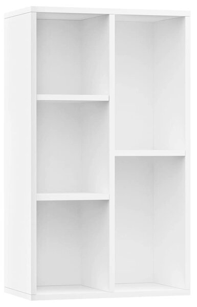 Fehér szerelt fa könyv-/tálalószekrény 50 x 25 x 80 cm