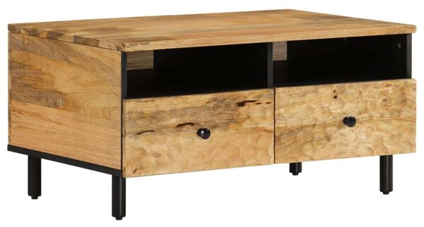 VidaXL Mangófa Dohányzóasztal - 2 Fiókkal - 80x54x40 cm