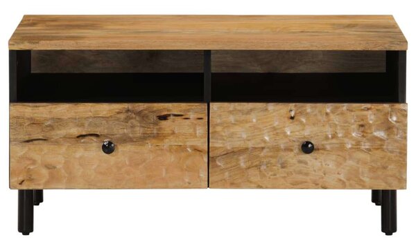 VidaXL Mangófa Dohányzóasztal - 2 Fiókkal - 80x54x40 cm