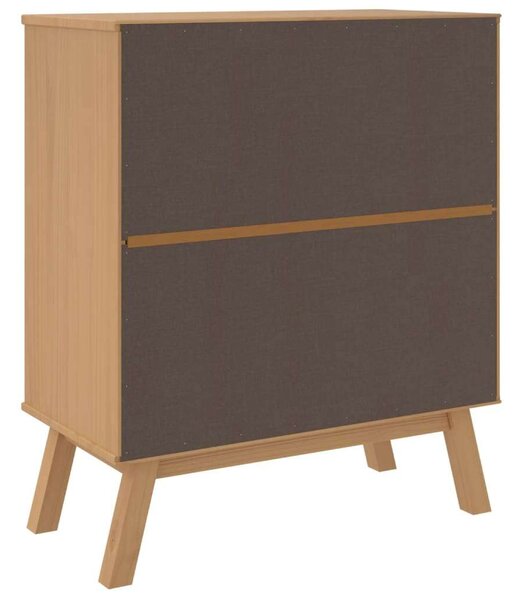 VidaXL OLDEN Fenyőfa Fiókos Szekrény - Szürke/Barna - 76,5x39x90 cm