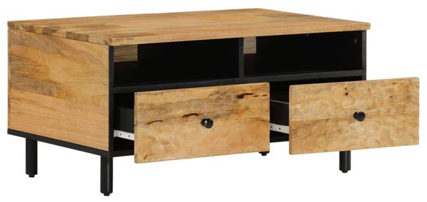 VidaXL Mangófa Dohányzóasztal - 2 Fiókkal - 80x54x40 cm