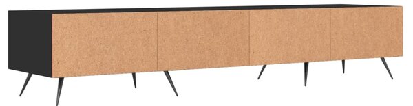 Fekete szerelt fa TV-szekrény 150 x 36 x 50 cm