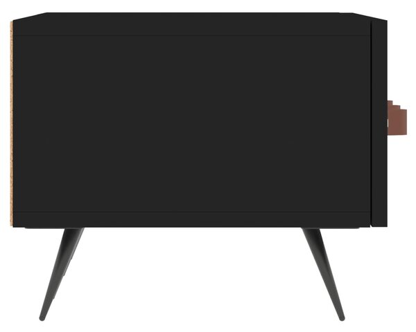 Fekete szerelt fa TV-szekrény 150 x 36 x 50 cm