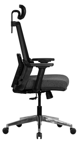 Tremezzo multifunkciós hálós irodai forgószék, állítható fejtámasz, karfa, deréktámasz, multiblokk mechanika, fém csillagtalp