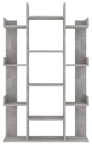 Betonszürke szerelt fa könyvszekrény 86 x 25,5 x 140 cm