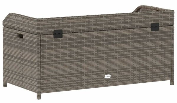 VidaXL szürke polyrattan és akácfa tárolópad 100 x 50 x 52 cm