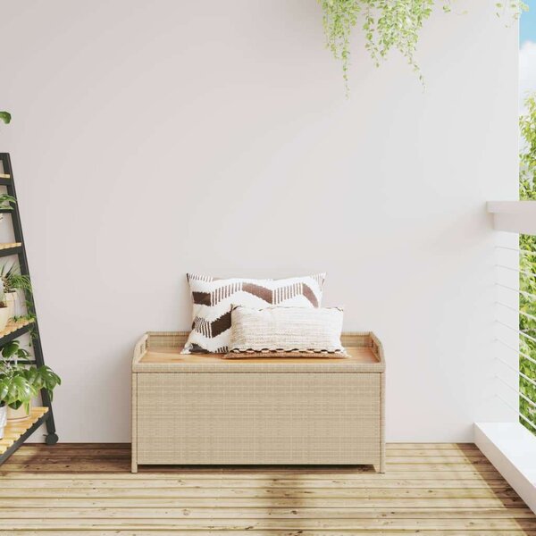 VidaXL Kertre Kész Tárolópad - Polyrattan - 100x50x52 cm
