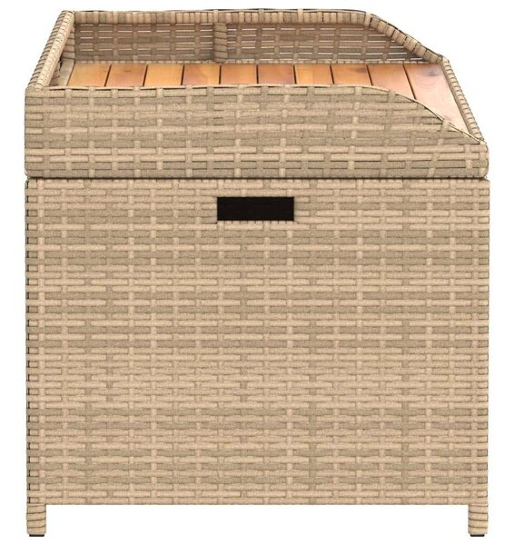 VidaXL Kertre Kész Tárolópad - Polyrattan - 100x50x52 cm