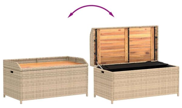 VidaXL Kertre Kész Tárolópad - Polyrattan - 100x50x52 cm