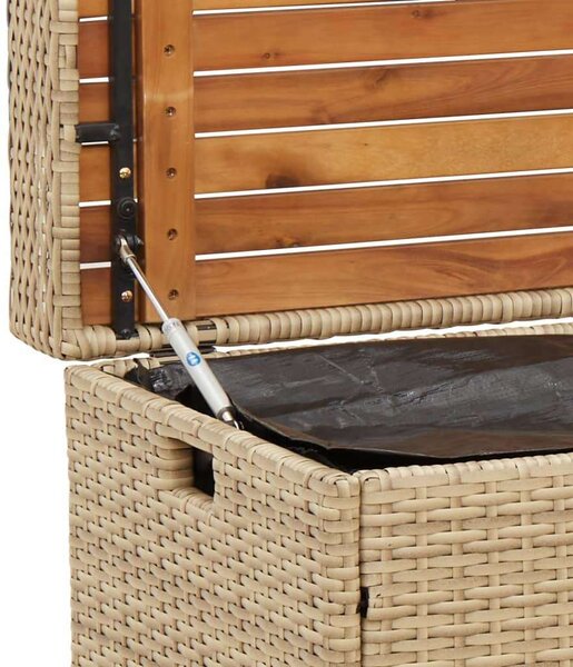 VidaXL Kertre Kész Tárolópad - Polyrattan - 100x50x52 cm