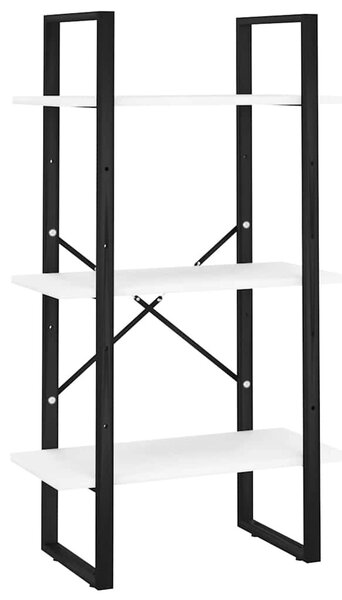 5 szintes fehér szerelt fa könyvszekrény 60 x 30 x 175 cm