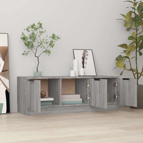 Szürke sonoma színű szerelt fa TV-szekrény 102 x 35 x 36,5 cm