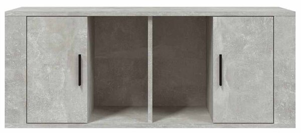 Betonszürke szerelt fa TV-szekrény 100x35x40 cm