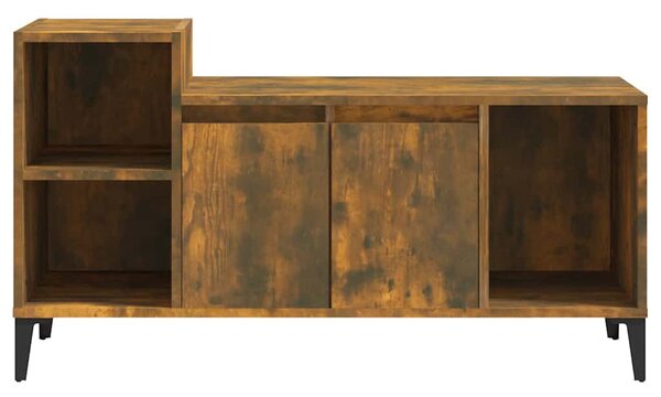 Füstös tölgy színű szerelt fa TV-szekrény 100x35x55 cm