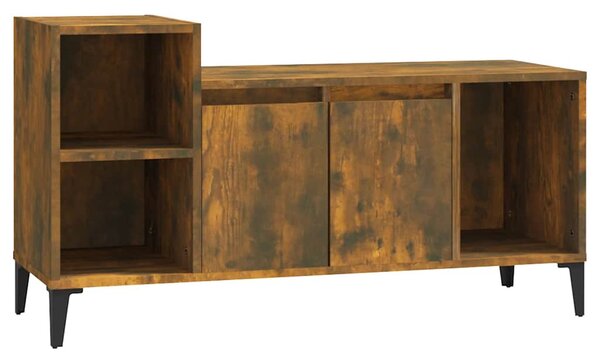 Füstös tölgy színű szerelt fa TV-szekrény 100x35x55 cm