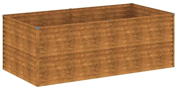 Corten acél kerti magaságyás 196 x 100 x 69 cm