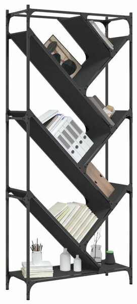 VidaXL Modern Könyvespolc - Fa és Fém - 79x30x180 cm