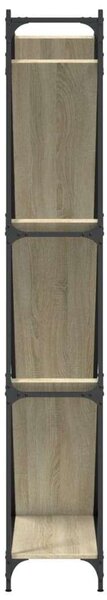 VidaXL sonoma tölgy színű szerelt fa és fém könyvszekrény 79x30x180 cm
