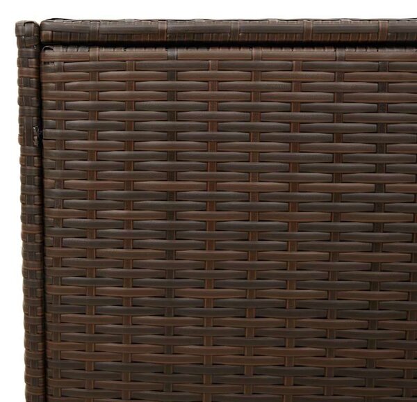 VidaXL barna polyrattan kerti tárolóláda 283 L