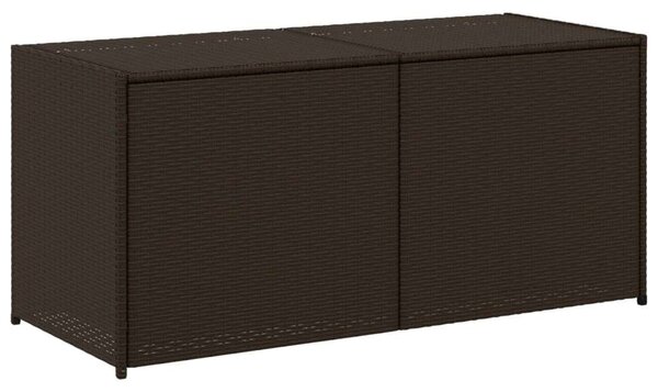 VidaXL barna polyrattan kerti tárolóláda 283 L