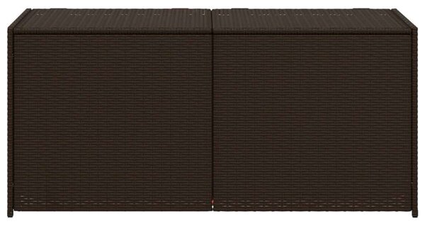 VidaXL barna polyrattan kerti tárolóláda 283 L